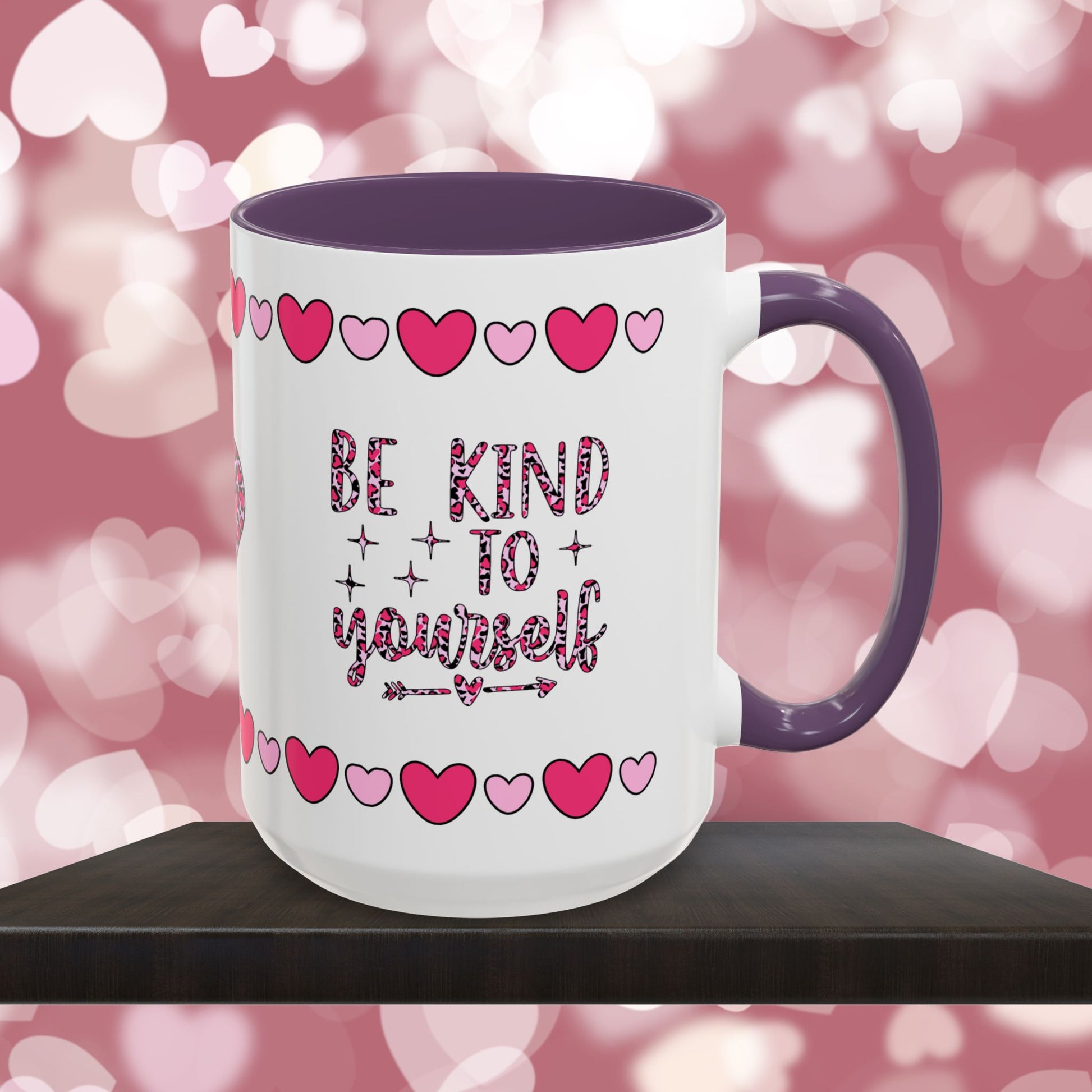 Be Kind To Yourself - Mental Health & Wellness Ceramic Mug, 11oz or 15oz, Encouraging Positivity and Emotional Balance