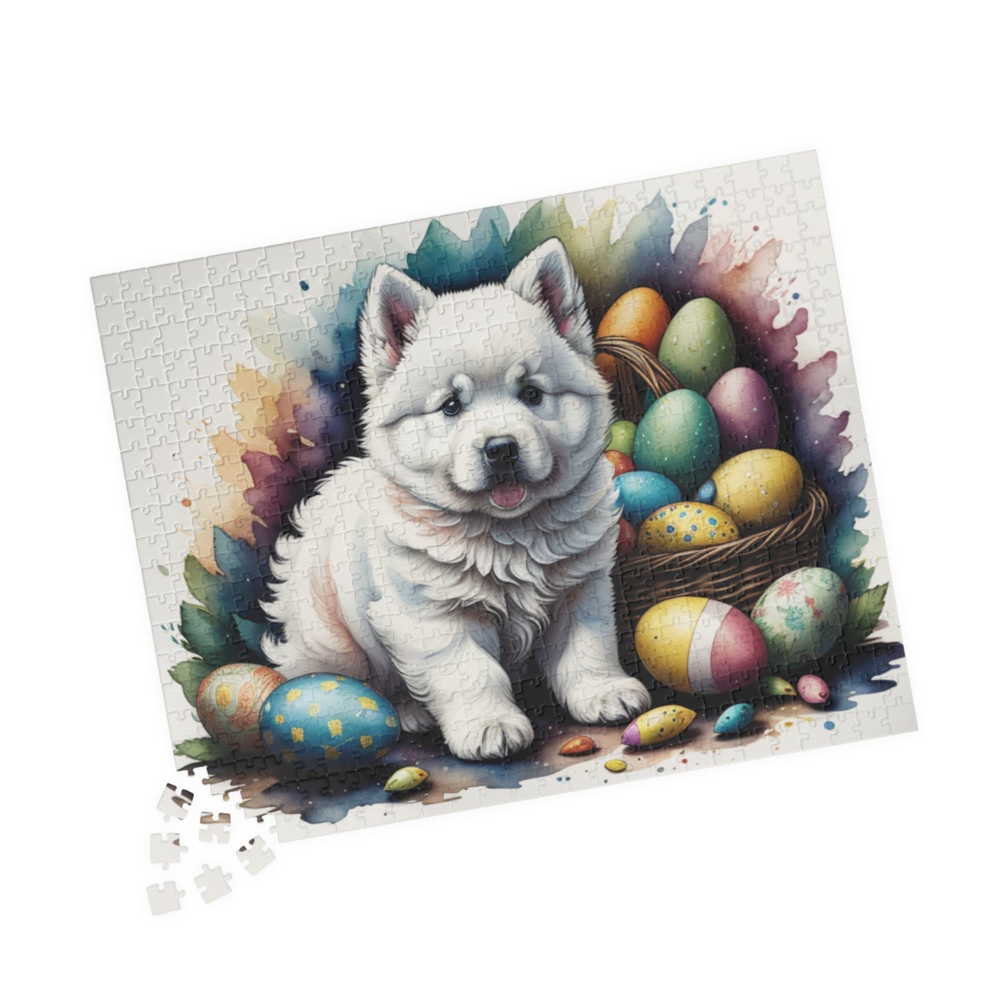 Samoyed - Hoppy Paws Easter Delight Mental Health Puzzle