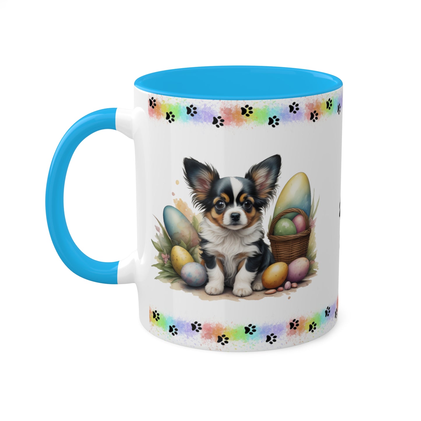 Papillon - Eggstra-Adorable Easter Puppy Two-Tone Coffee Mug, 11oz