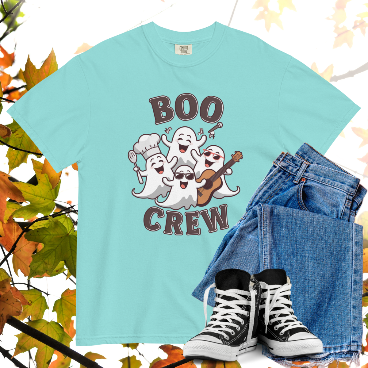 Boo Crew Comfort Colors Heavyweight Halloween T-shirt