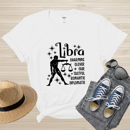 Libra Zodiac T-Shirt, Astrology Shirt for Libra, Horoscope Gift, Libra Birthday, Libra Season Gift, Perfect Gift for Libra, Zodiac Sign Tee