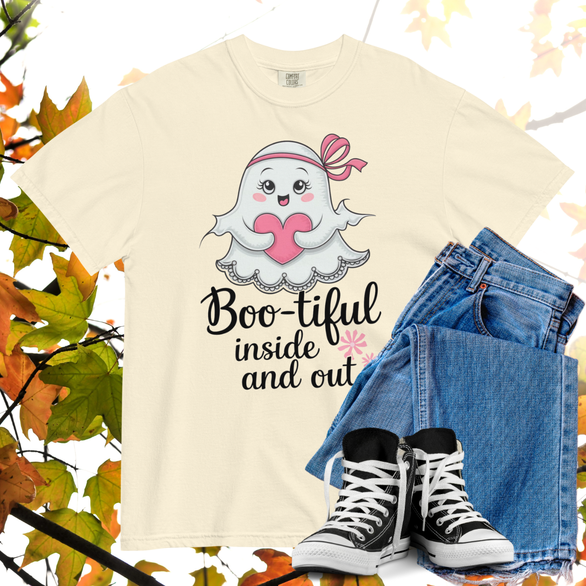 Boo-tiful Inside And Out Comfort Colors Heavyweight Halloween T-shirt