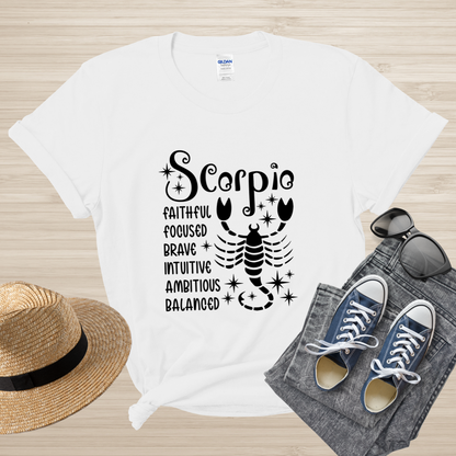 Scorpio Zodiac T-Shirt, Scorpio Astrology Shirt, Horoscope Gift, Scorpio Birthday, Scorpio Season Gift, Perfect Gift for Scorpio, Zodiac Tee