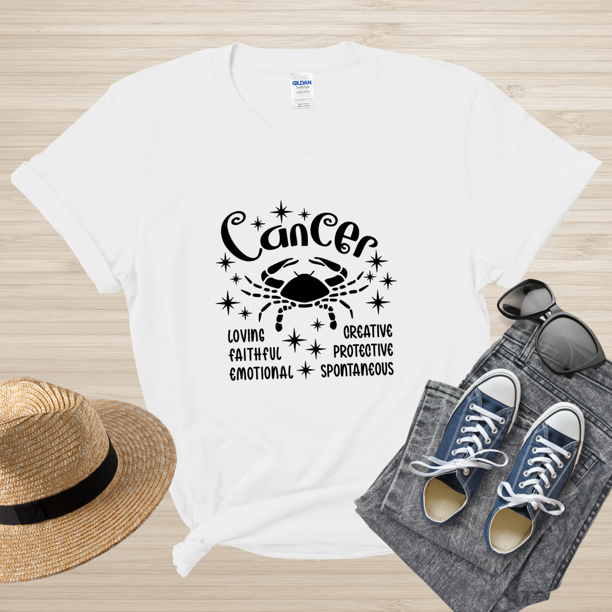 Cancer Zodiac T-Shirt, Astrology Shirt for Cancer, Horoscope Gift, Cancer Birthday, Cancer Season Gift, Perfect Gift for Cancer, Zodiac Tee