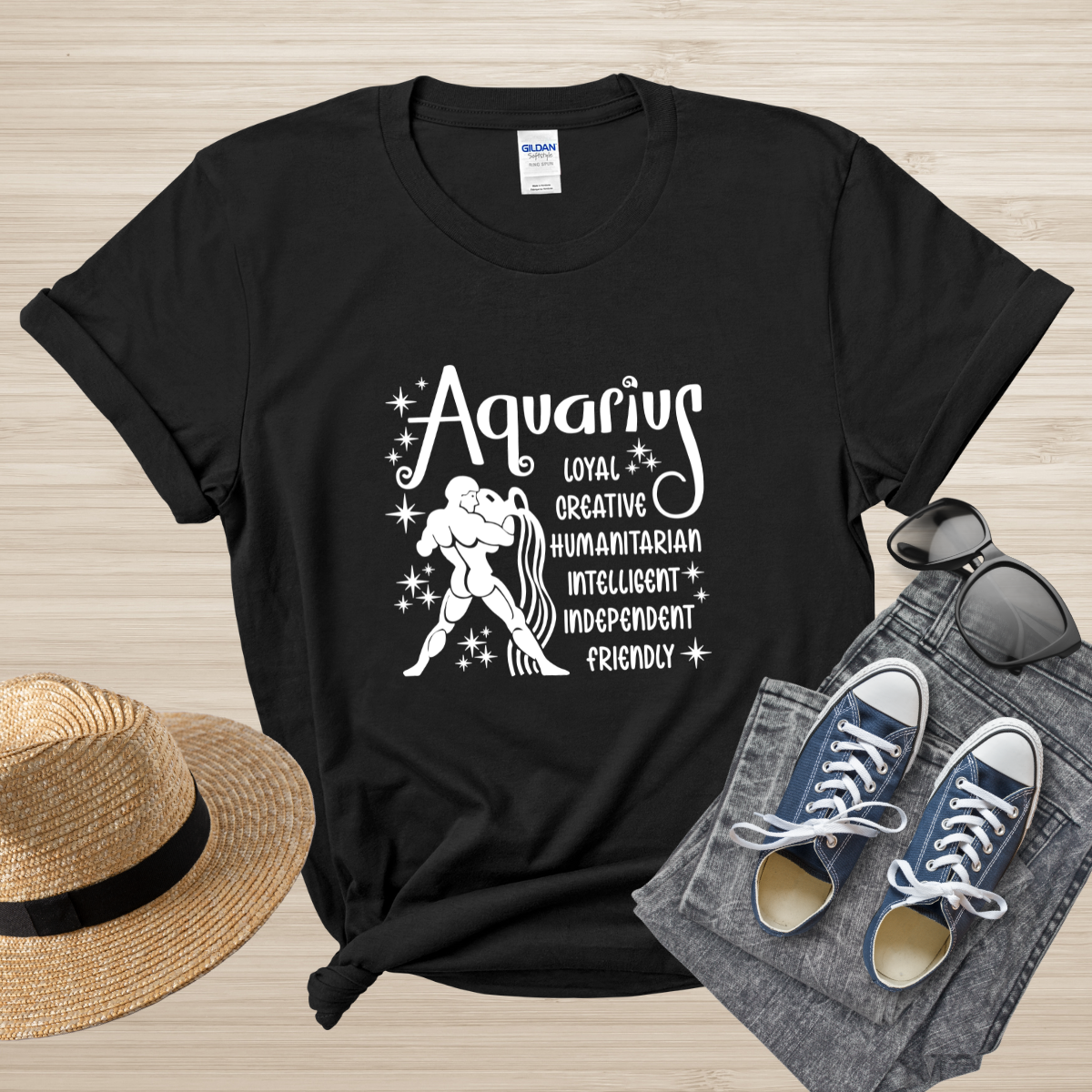 Aquarius Zodiac T-Shirt, Astrology Shirt for Aquarius, Horoscope Gift, Aquarius Birthday, Aquarius Season Gift, Aquarius Gift, Zodiac Tee