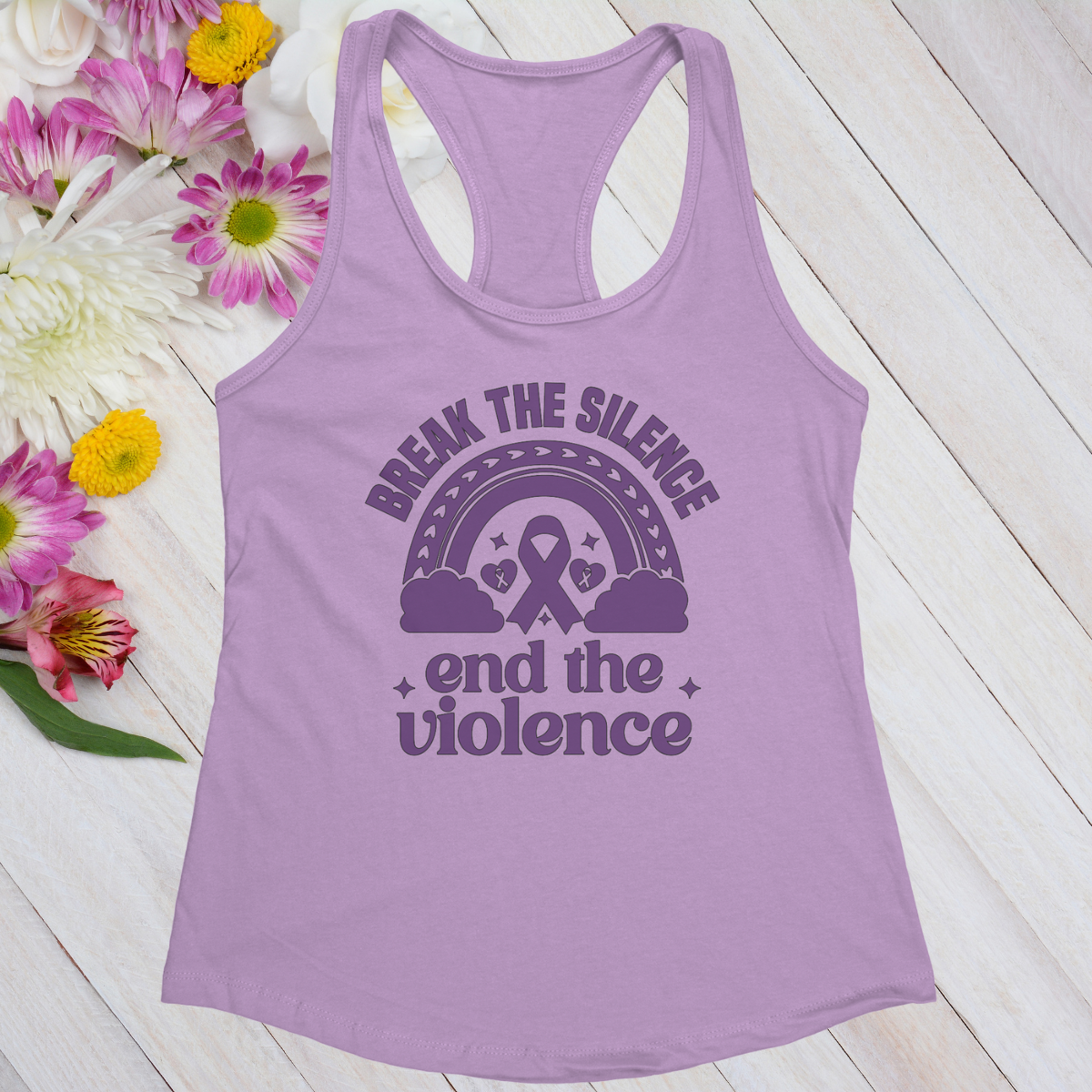 Break The Silence End The Violence Women's Ideal Racerback Tank