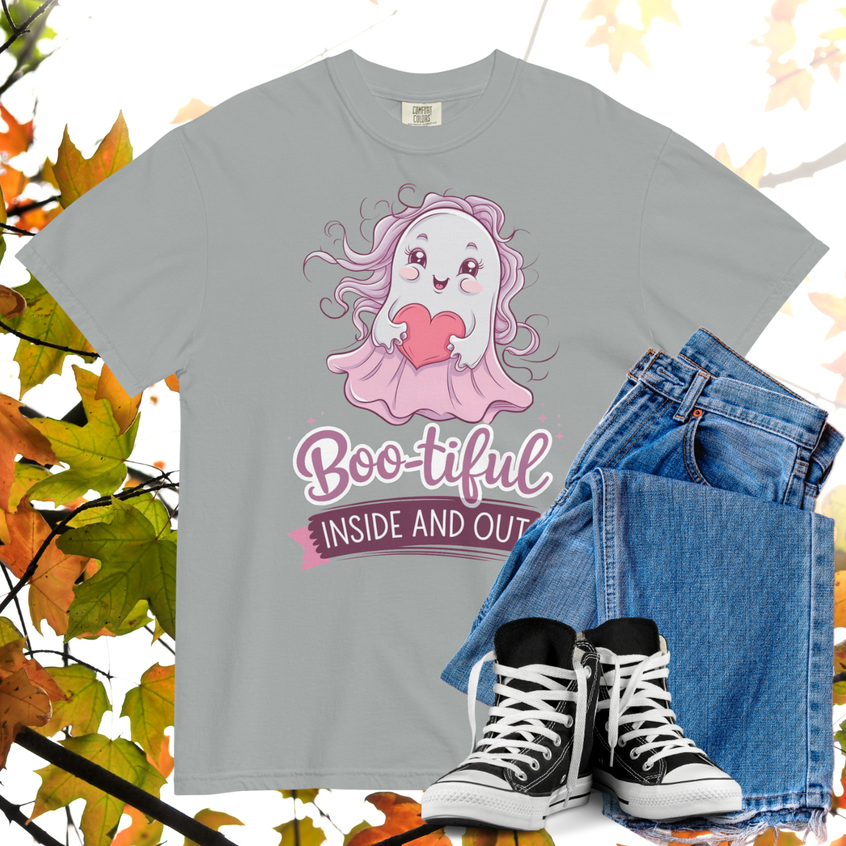 Boo-tiful Inside And Out Comfort Colors Heavyweight Halloween T-shirt