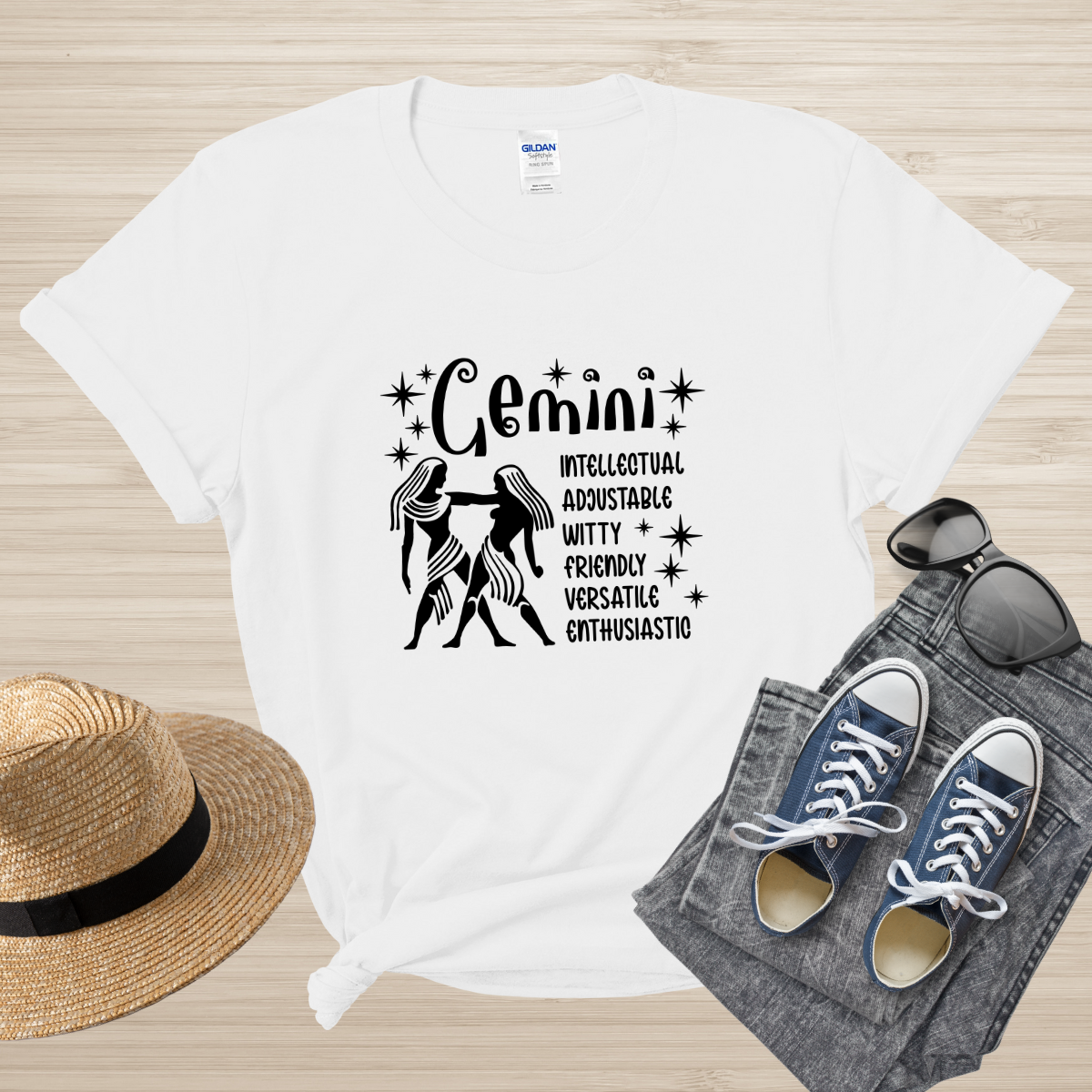 Gemini Zodiac T-Shirt, Astrology Shirt for Gemini, Horoscope Gift, Gemini Birthday, Gemini Season Gift, Perfect Gift for Gemini, Zodiac Tee