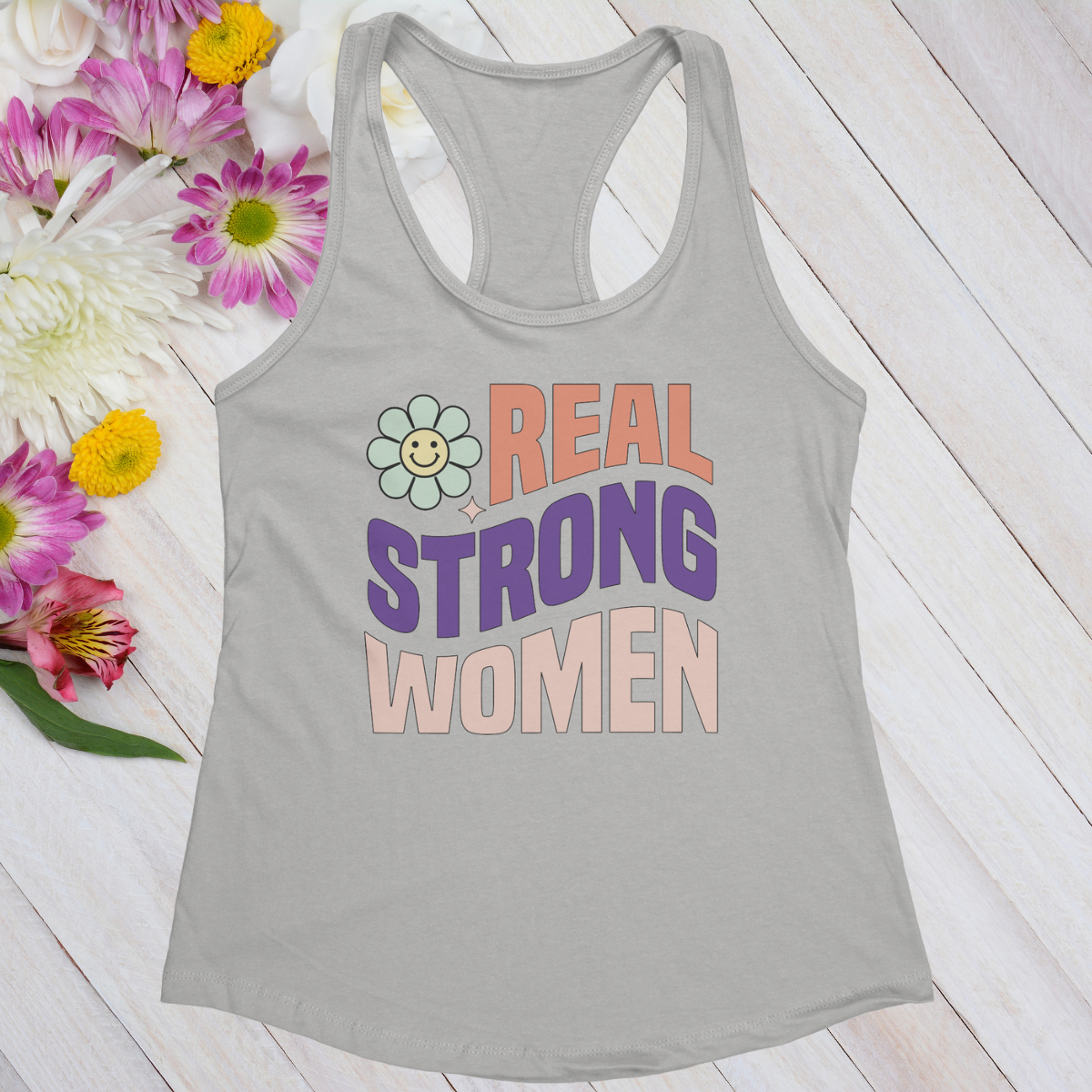 Real Strong Women Women's Ideal Racerback Tank