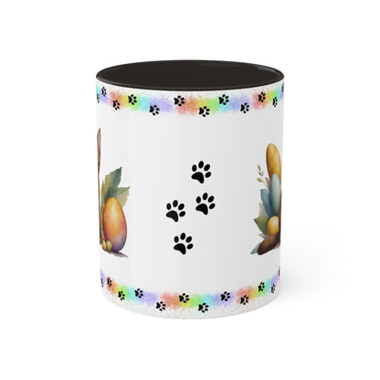 Burmese - Eggstra-Adorable Easter Kitten Two-Tone Coffee Mug, 11oz