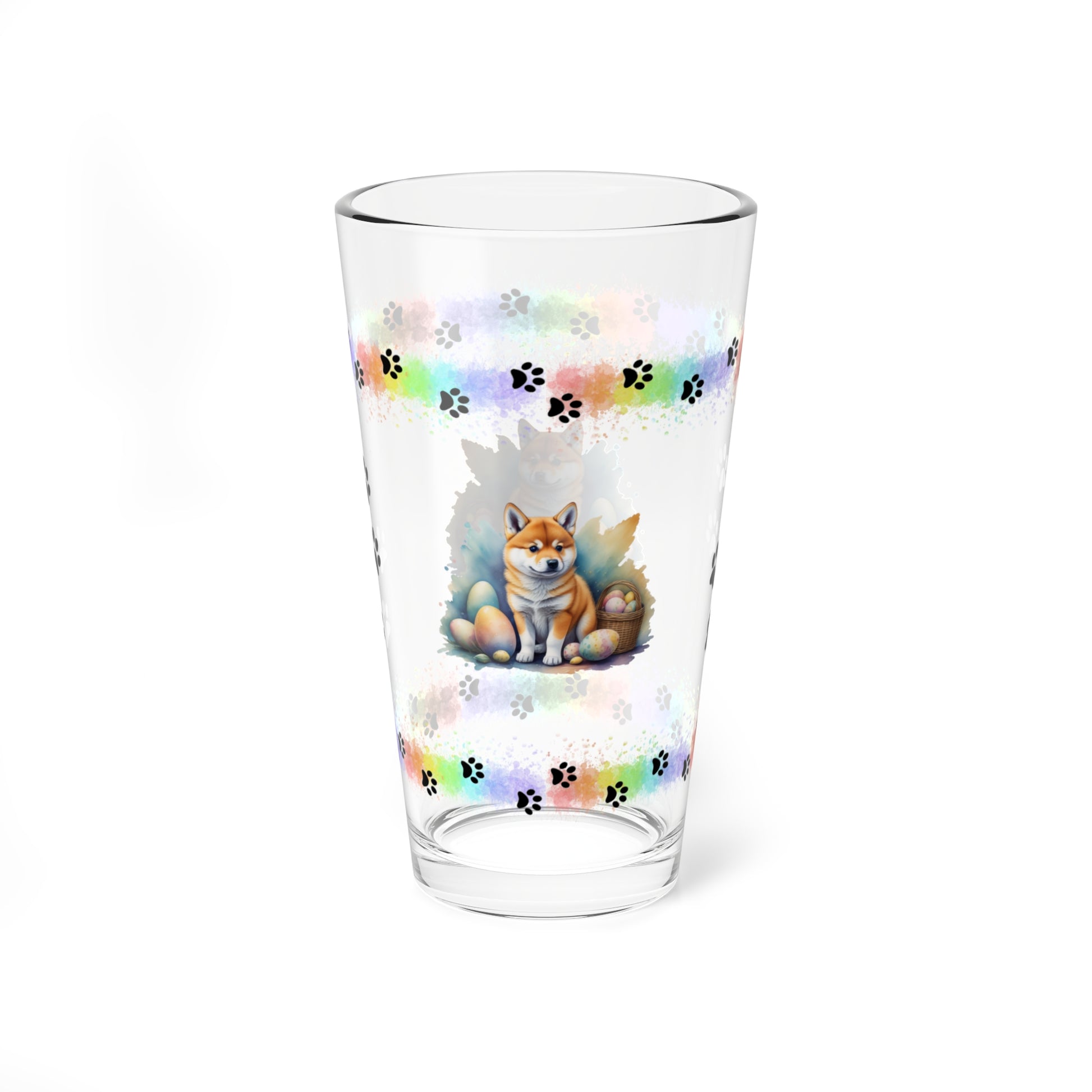 Shiba Inu - Pawsitively Joyful Easter Puppy - Pint Glass, 16oz