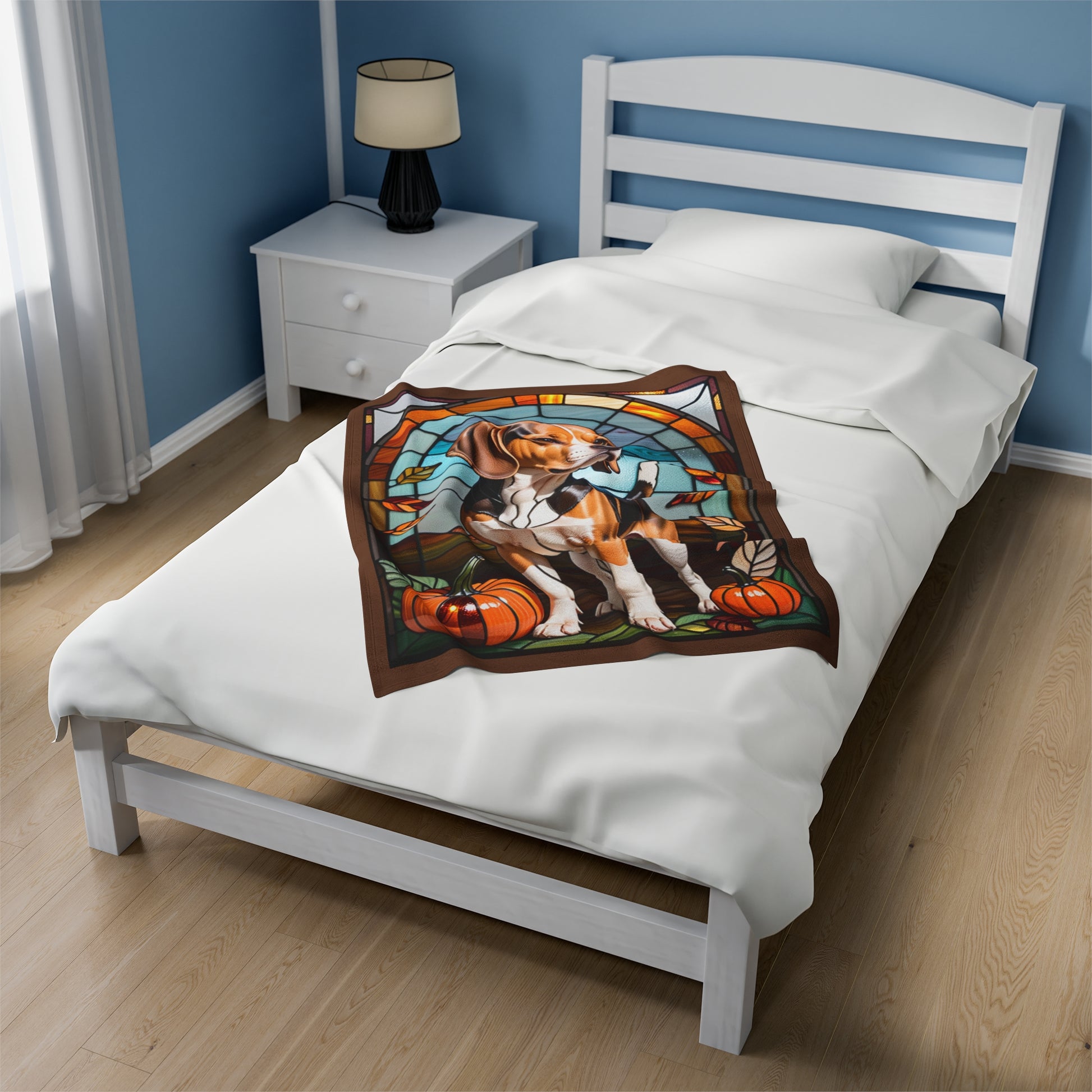 Beagle Dog Velveteen Plush Blanket - Pet Lover Gift, Beagle Pet Blanket, Dog Lover Gift