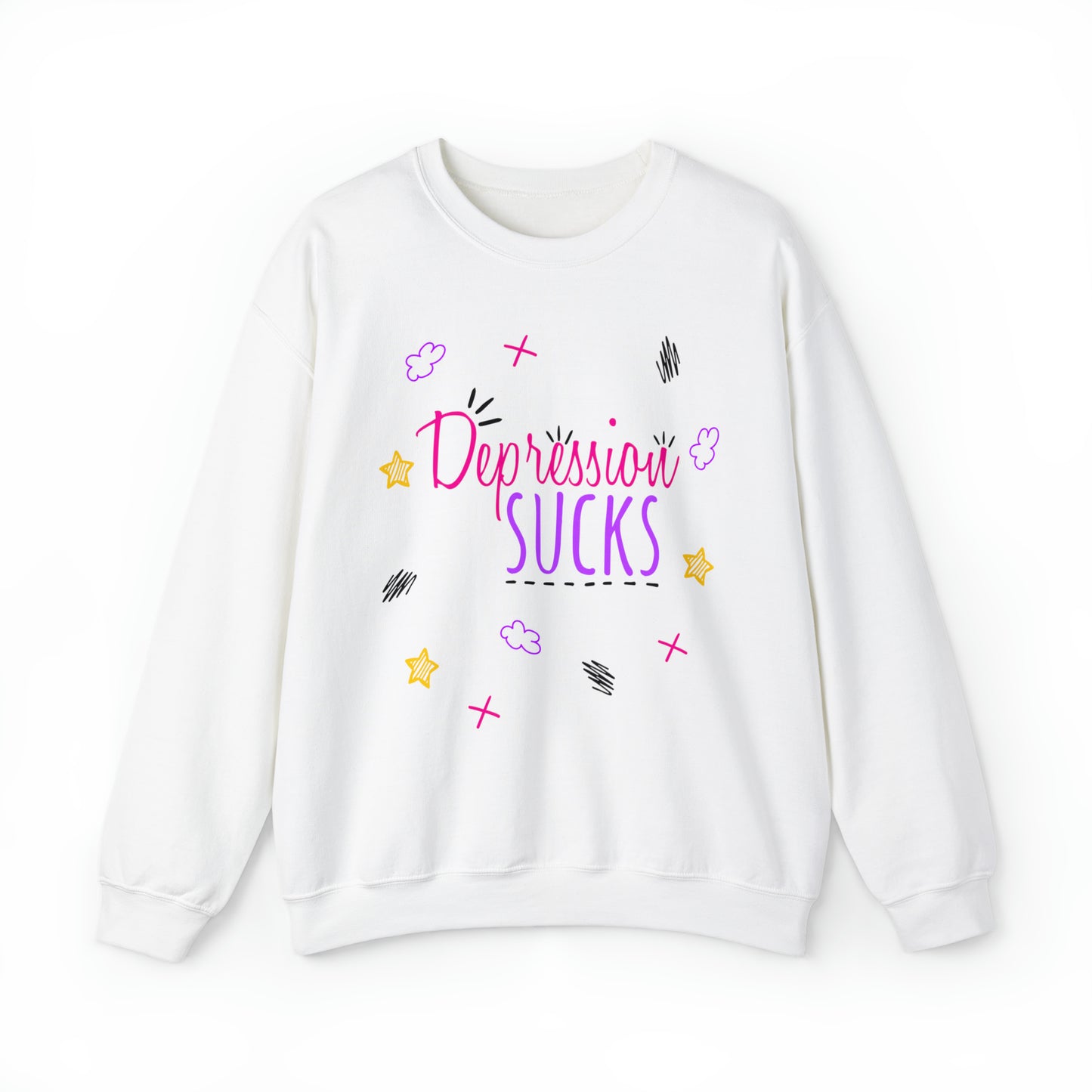 Depression Sucks - Depression Awareness Unisex Heavy Blend™ Crew Neck Sweatshirt