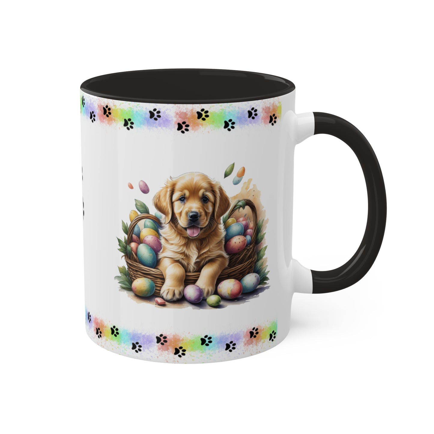 Golden Retriever - Eggstra-Adorable Easter Puppy Two-Tone Coffee Mug, 11oz