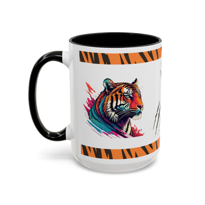 Calm in the Tiger's Stripes: Tiger Accent Coffee Mug (11, 15oz)