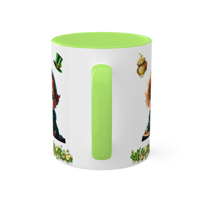 Leprechaun Labyrinth Logic - St. Patrick's Day Two-Tone Coffee Mug