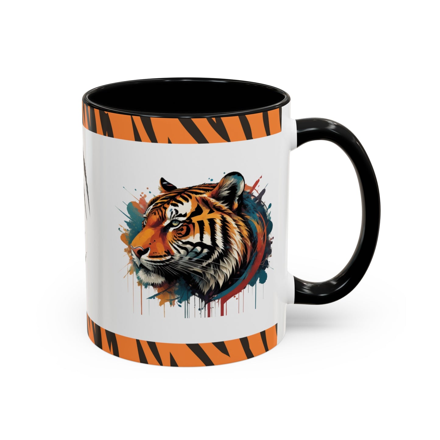 Mental Health Maneuver Tiger Unleashed: Tiger Accent Coffee Mug (11, 15oz)