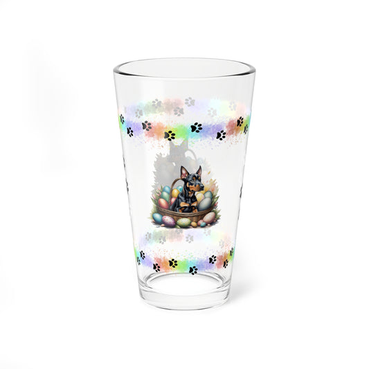 Doberman - Pawsitively Joyful Easter Puppy - Pint Glass, 16oz