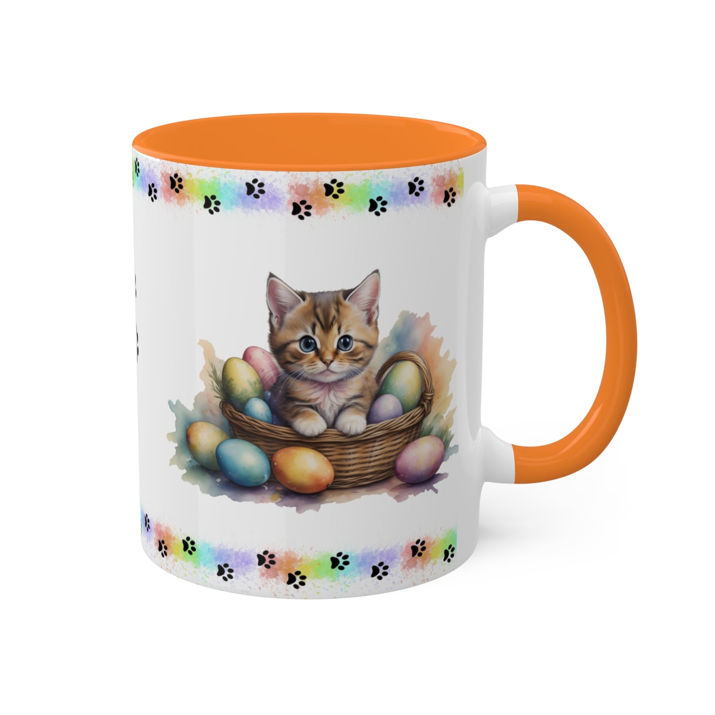 Munchkin - Eggstra-Adorable Easter Kitten Two-Tone Coffee Mug, 11oz