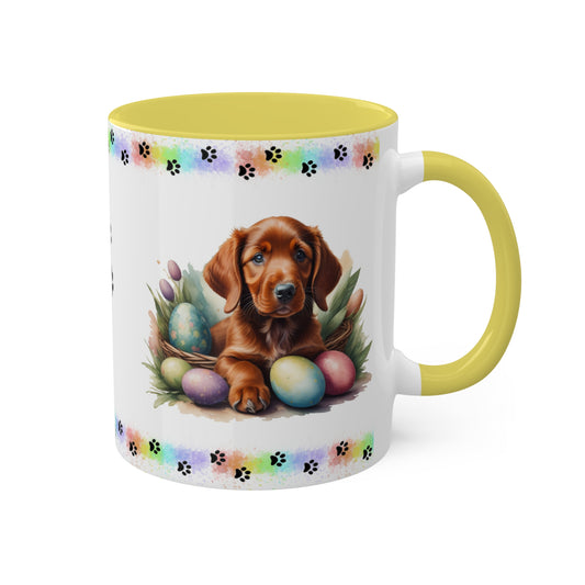 Irish Setter - Eggstra-Adorable Easter Puppy Two-Tone Coffee Mug, 11oz