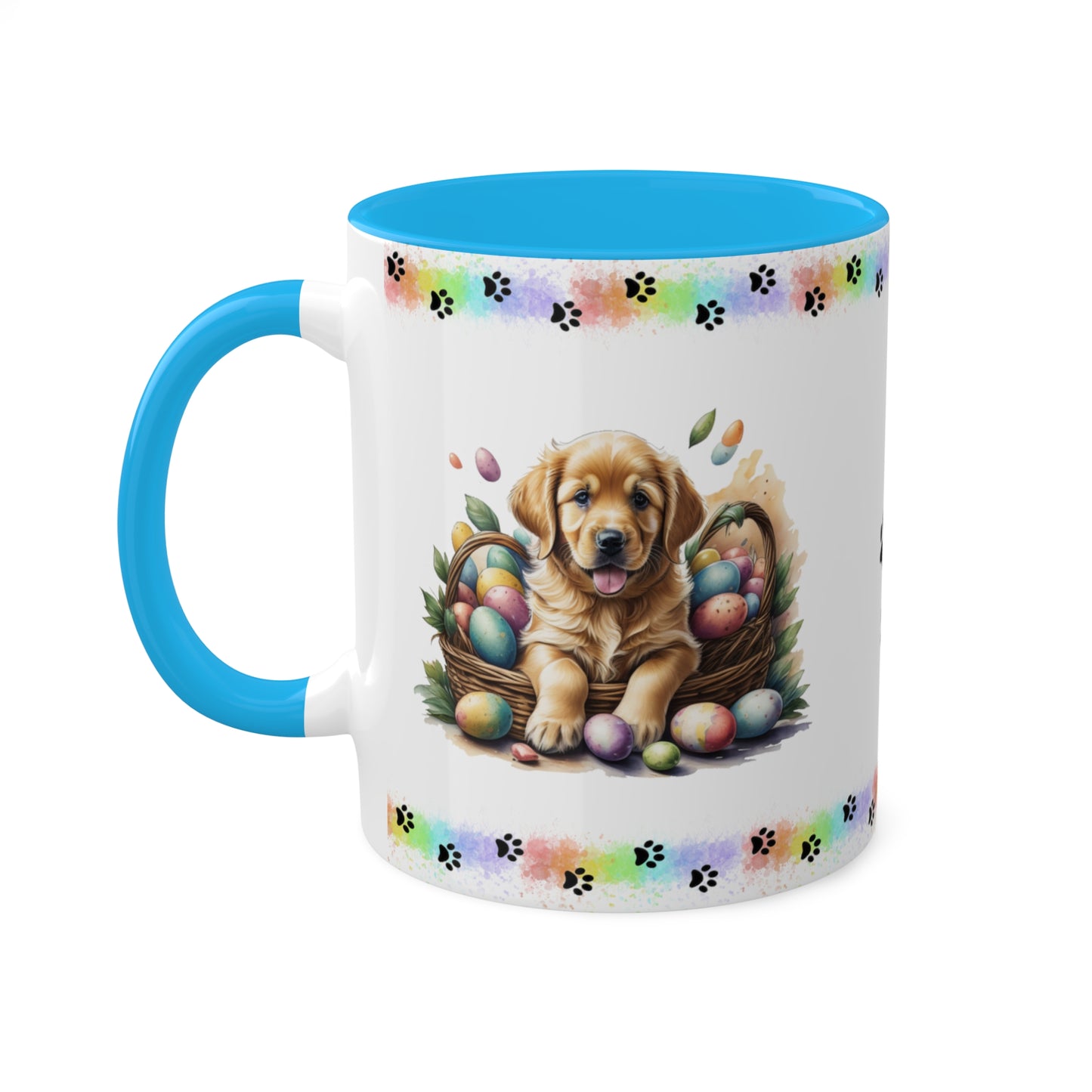 Golden Retriever - Eggstra-Adorable Easter Puppy Two-Tone Coffee Mug, 11oz