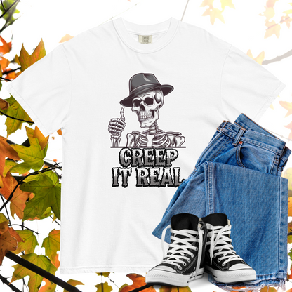 Creep It Real Comfort Colors Heavyweight Halloween T-shirt