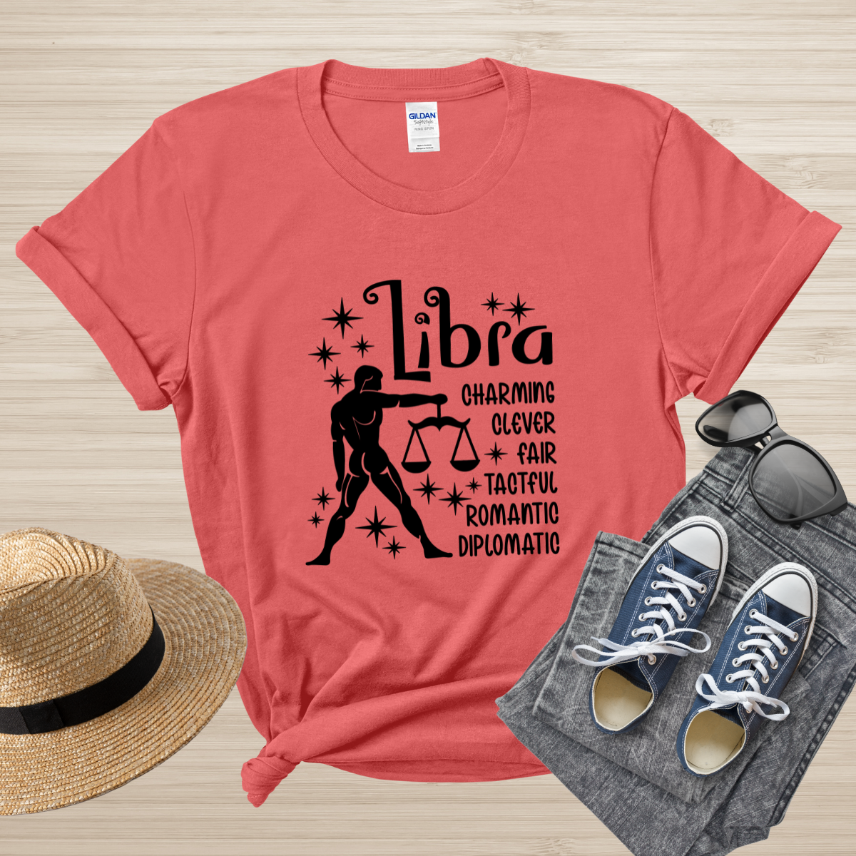 Libra Zodiac T-Shirt, Astrology Shirt for Libra, Horoscope Gift, Libra Birthday, Libra Season Gift, Perfect Gift for Libra, Zodiac Sign Tee