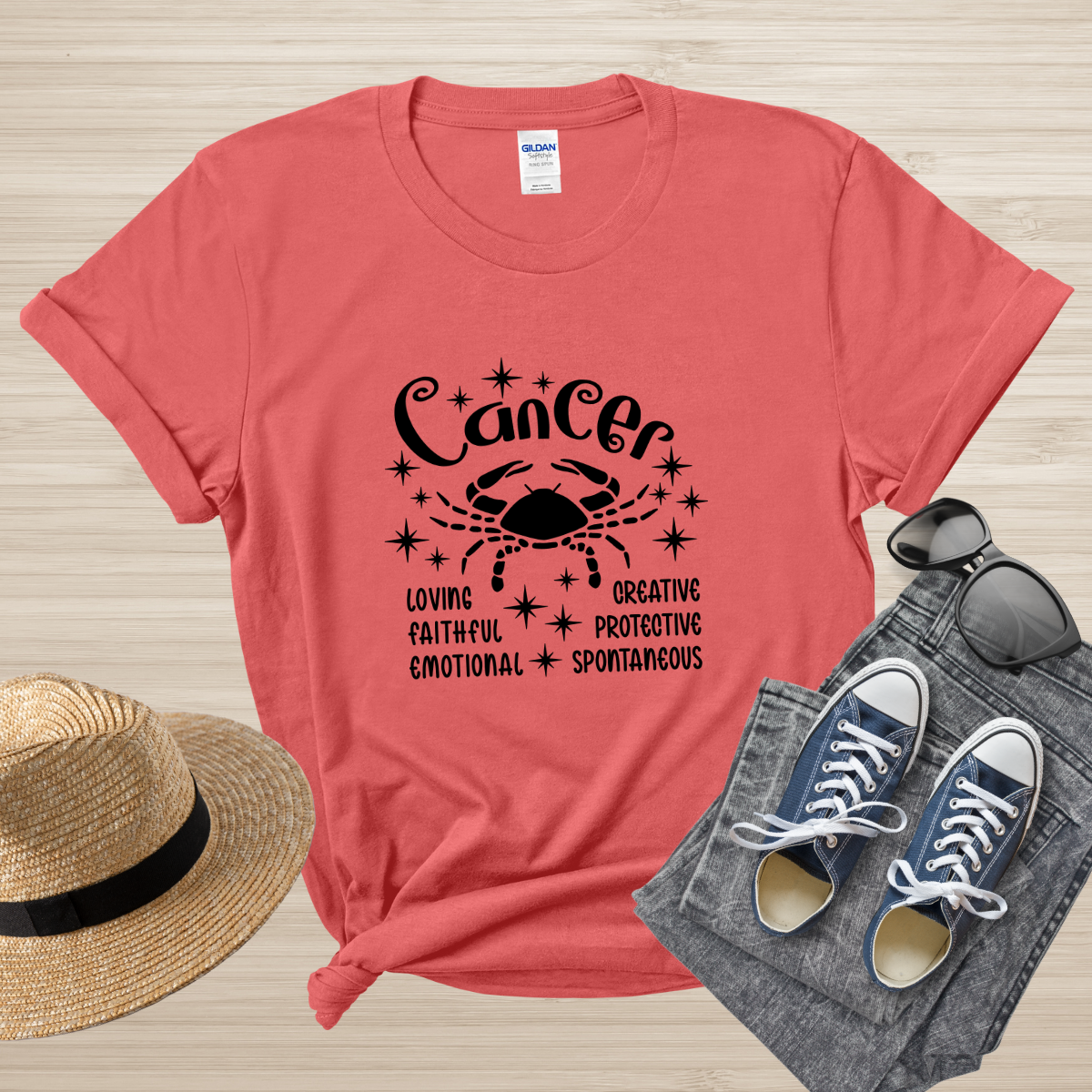 Cancer Zodiac T-Shirt, Astrology Shirt for Cancer, Horoscope Gift, Cancer Birthday, Cancer Season Gift, Perfect Gift for Cancer, Zodiac Tee