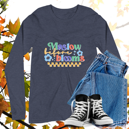 Maslow Before Blooms  - Retro Long Sleeve Tee, Bella + Canvas