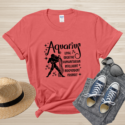 Aquarius Zodiac T-Shirt, Astrology Shirt for Aquarius, Horoscope Gift, Aquarius Birthday, Aquarius Season Gift, Aquarius Gift, Zodiac Tee