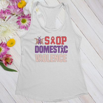 Stop Domestic Violence Women's Ideal Racerback Tank