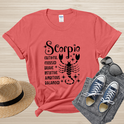 Scorpio Zodiac T-Shirt, Scorpio Astrology Shirt, Horoscope Gift, Scorpio Birthday, Scorpio Season Gift, Perfect Gift for Scorpio, Zodiac Tee