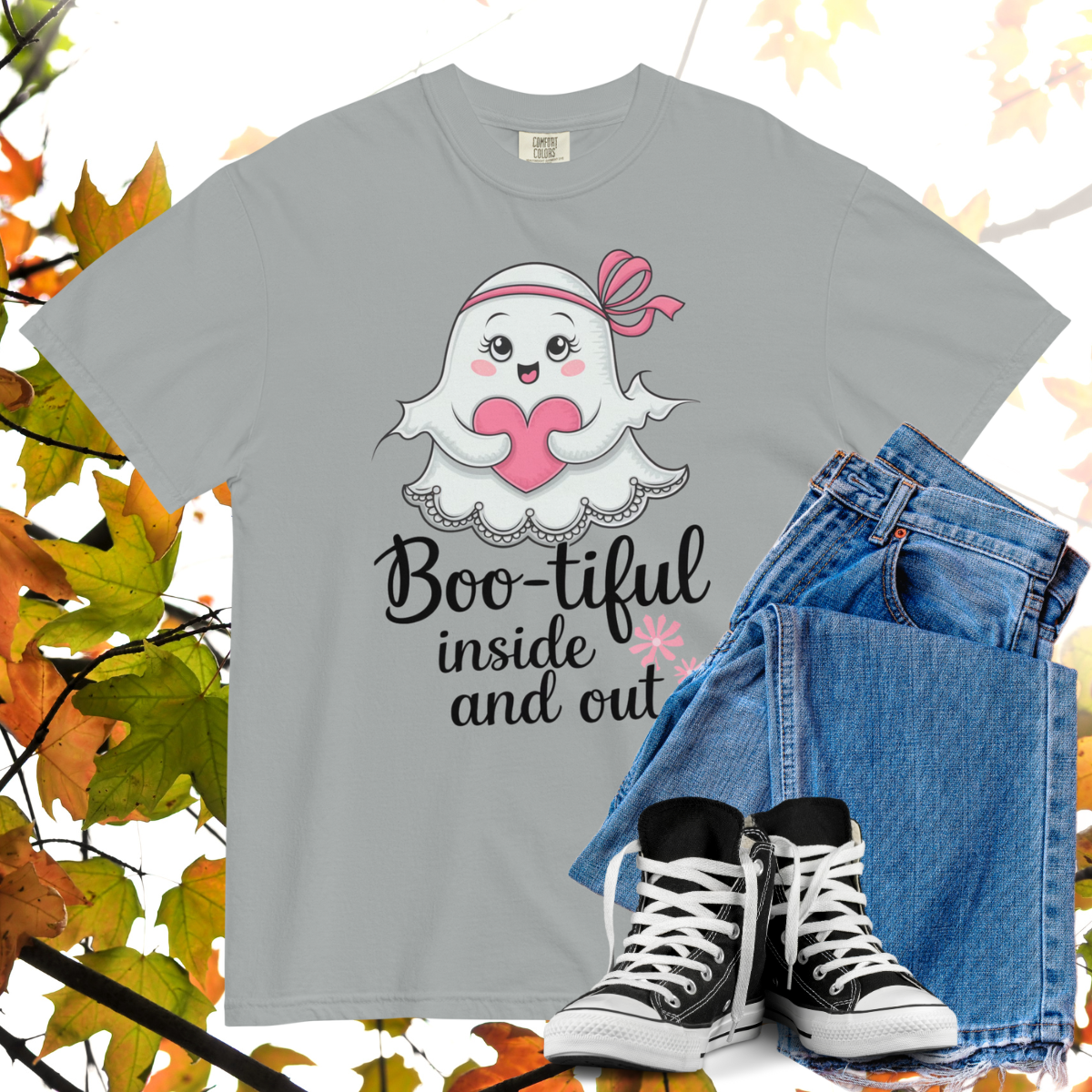 Boo-tiful Inside And Out Comfort Colors Heavyweight Halloween T-shirt