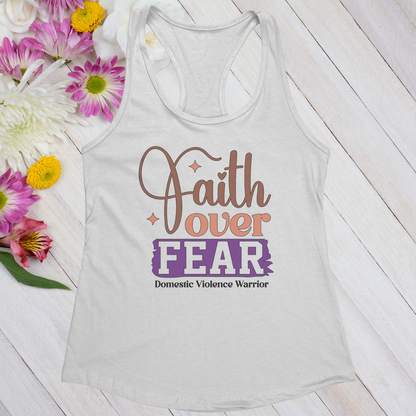 Faith Over Fear Women's Ideal Racerback Tank