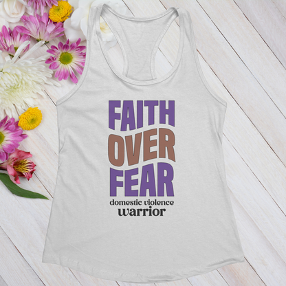 Faith Over Fear Women's Ideal Racerback Tank