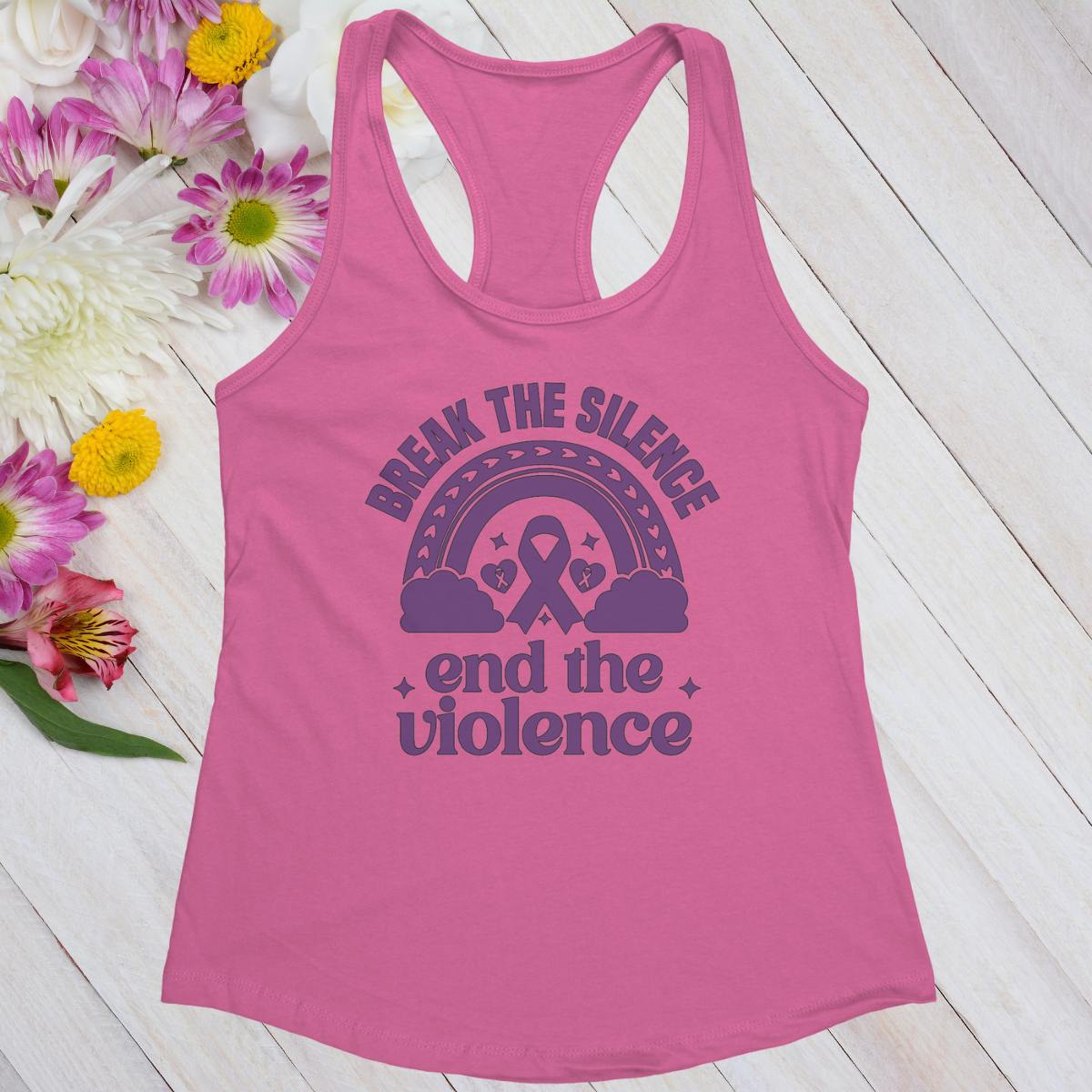 Break The Silence End The Violence Women's Ideal Racerback Tank