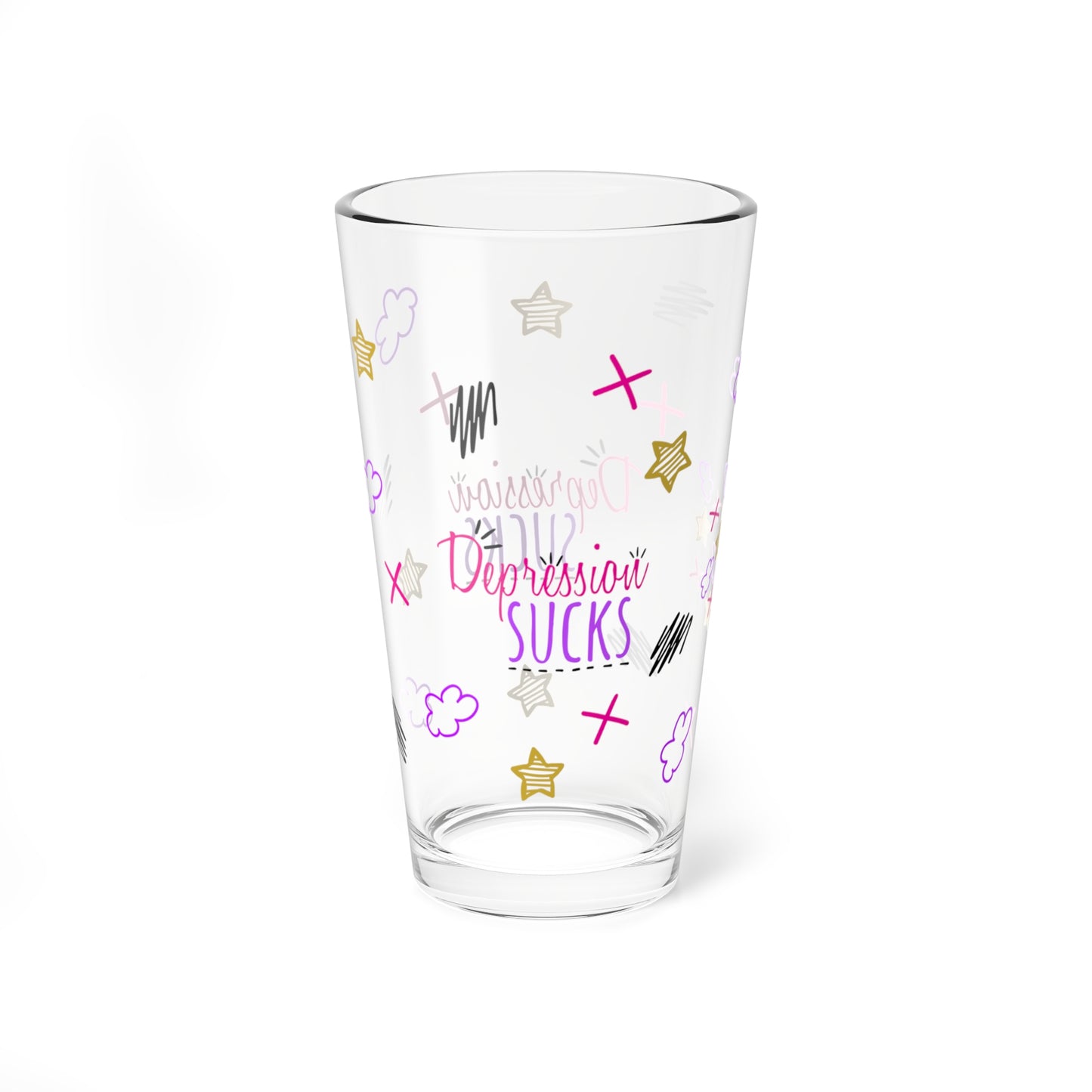 Depression Sucks - Depression Awareness - Pint Glass