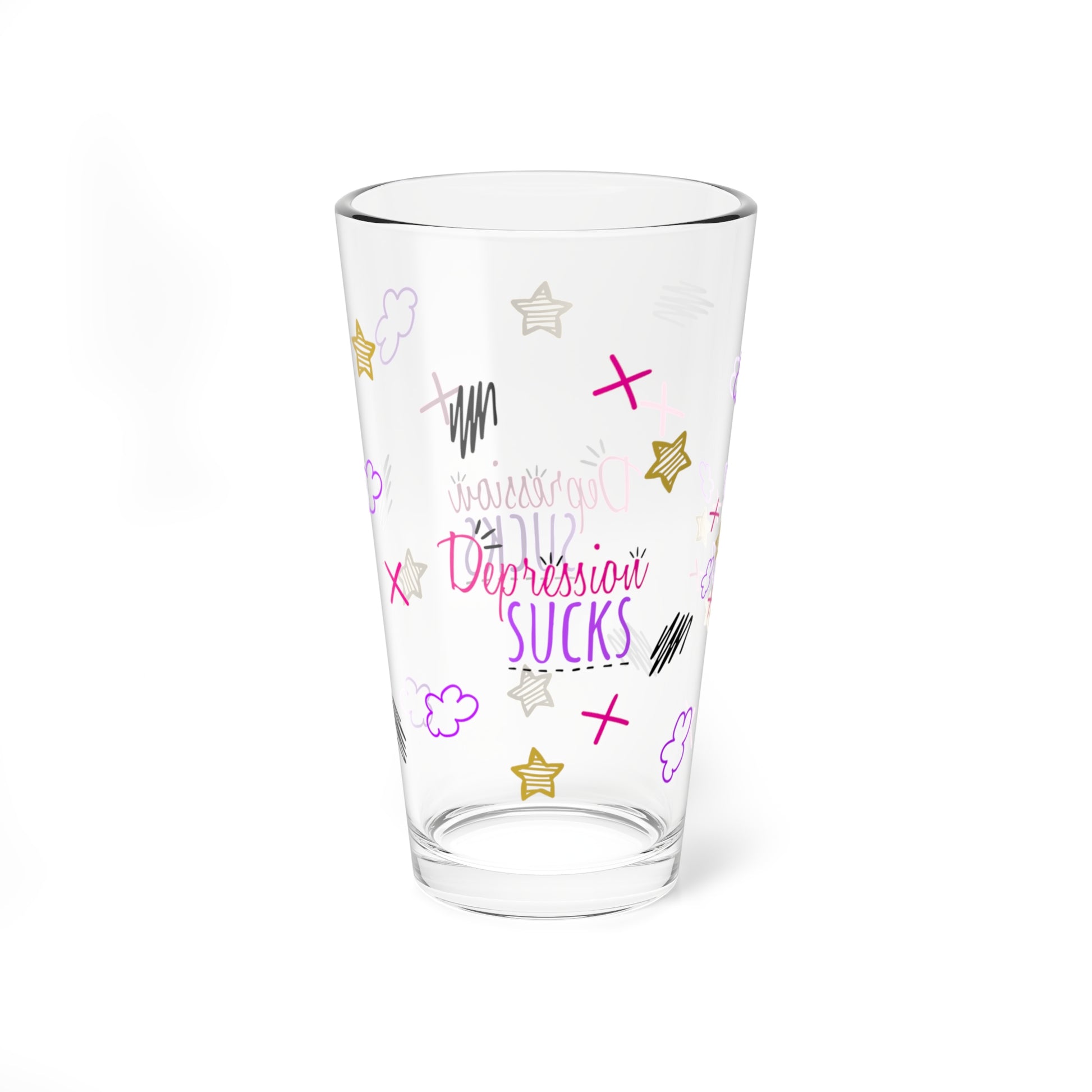 Depression Sucks - Depression Awareness - Pint Glass