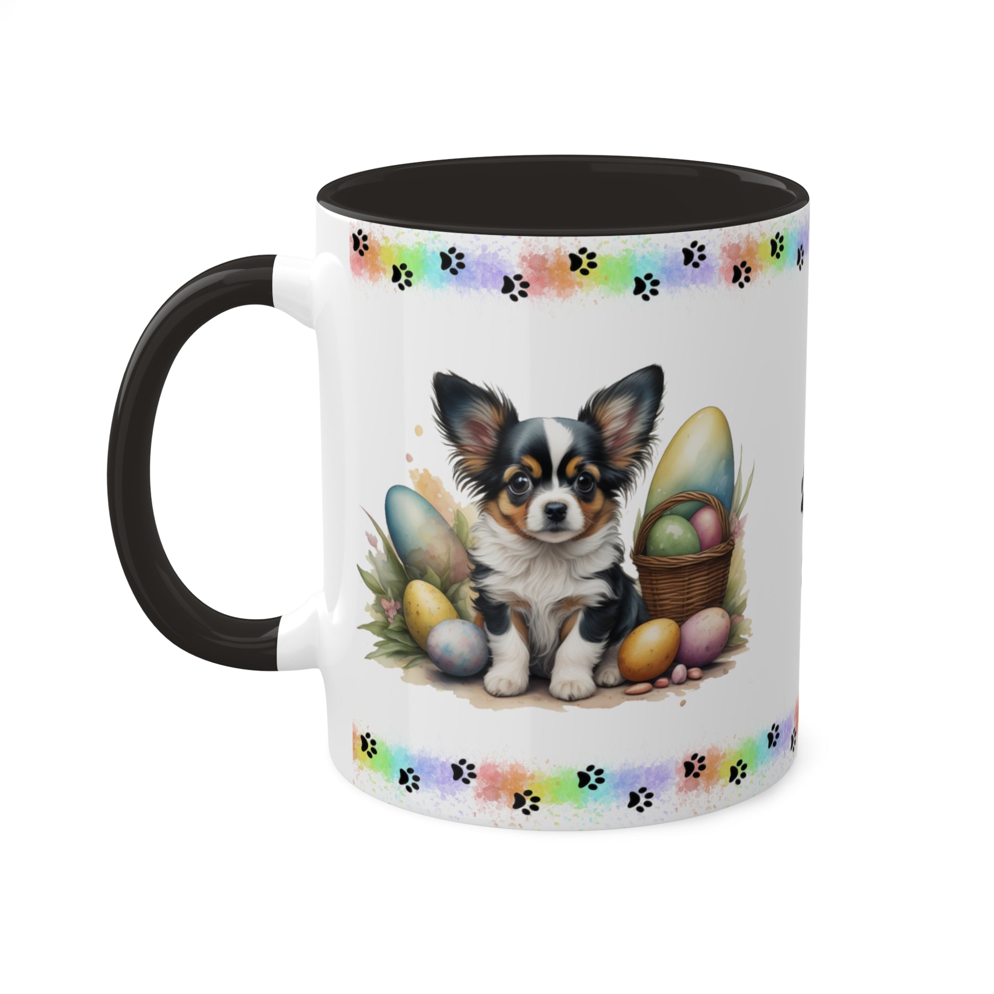 Papillon - Eggstra-Adorable Easter Puppy Two-Tone Coffee Mug, 11oz