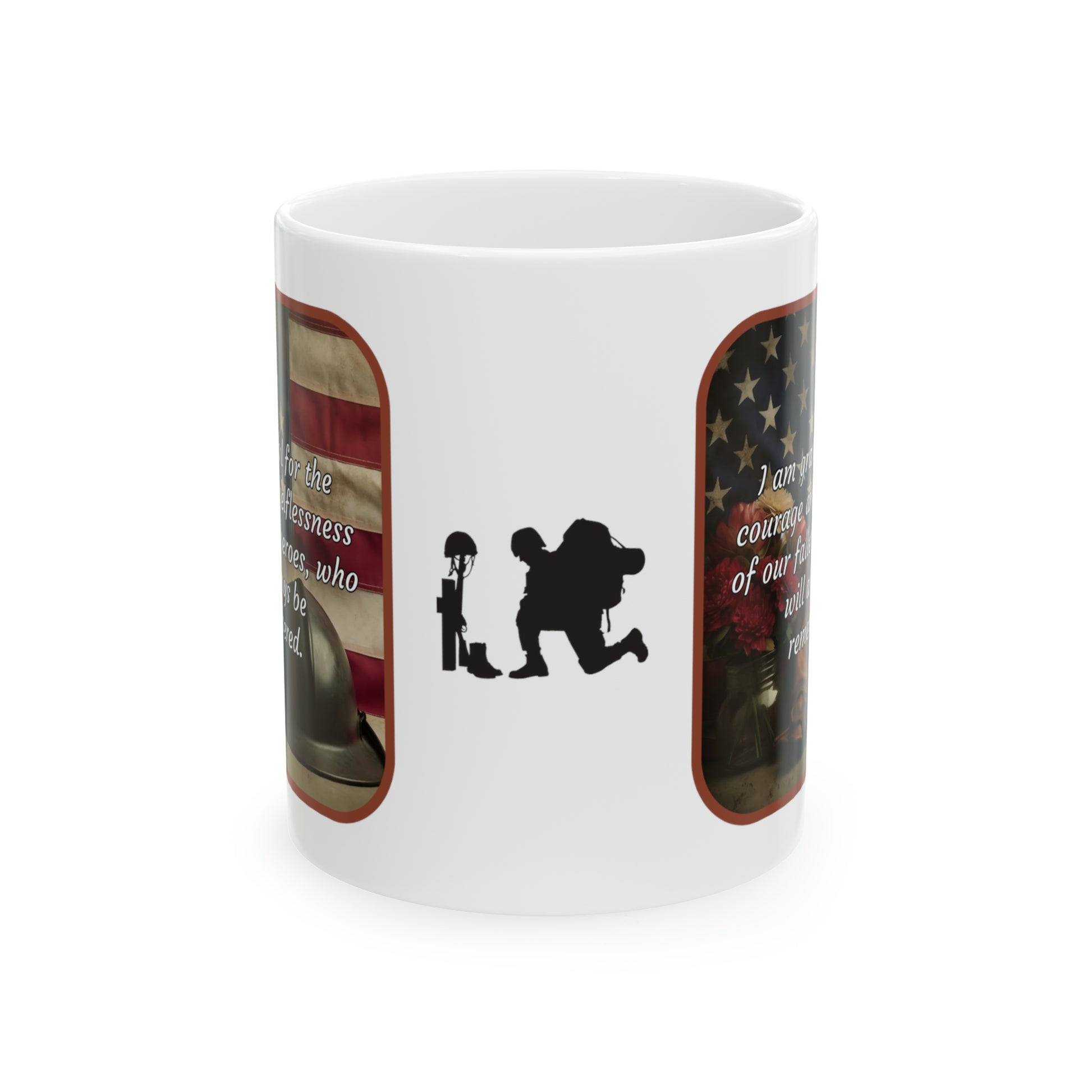 I am grateful for the courage and selflessness of our fallen heroes, who will always be remembered - Memorial Day Ceramic Mug