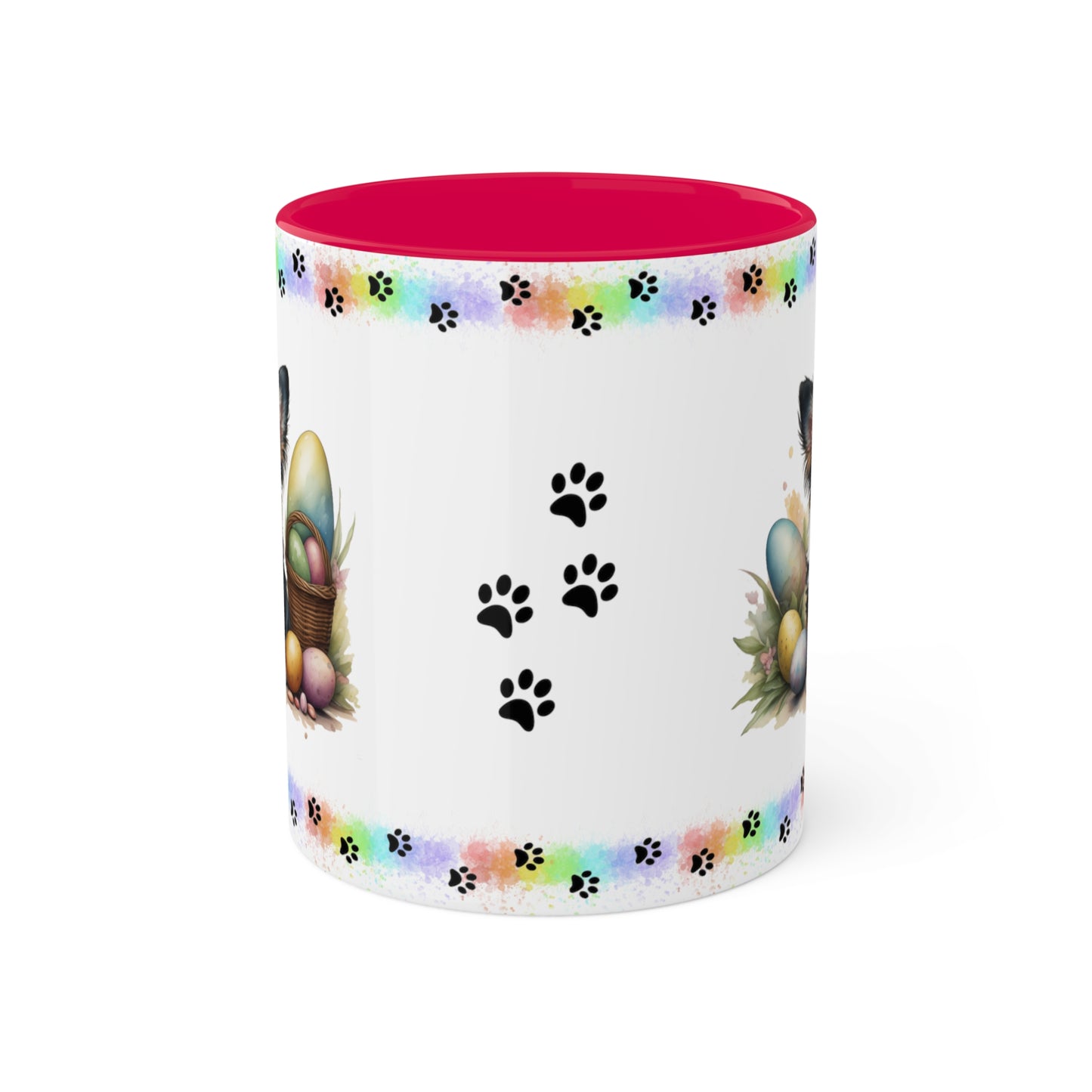 Papillon - Eggstra-Adorable Easter Puppy Two-Tone Coffee Mug, 11oz