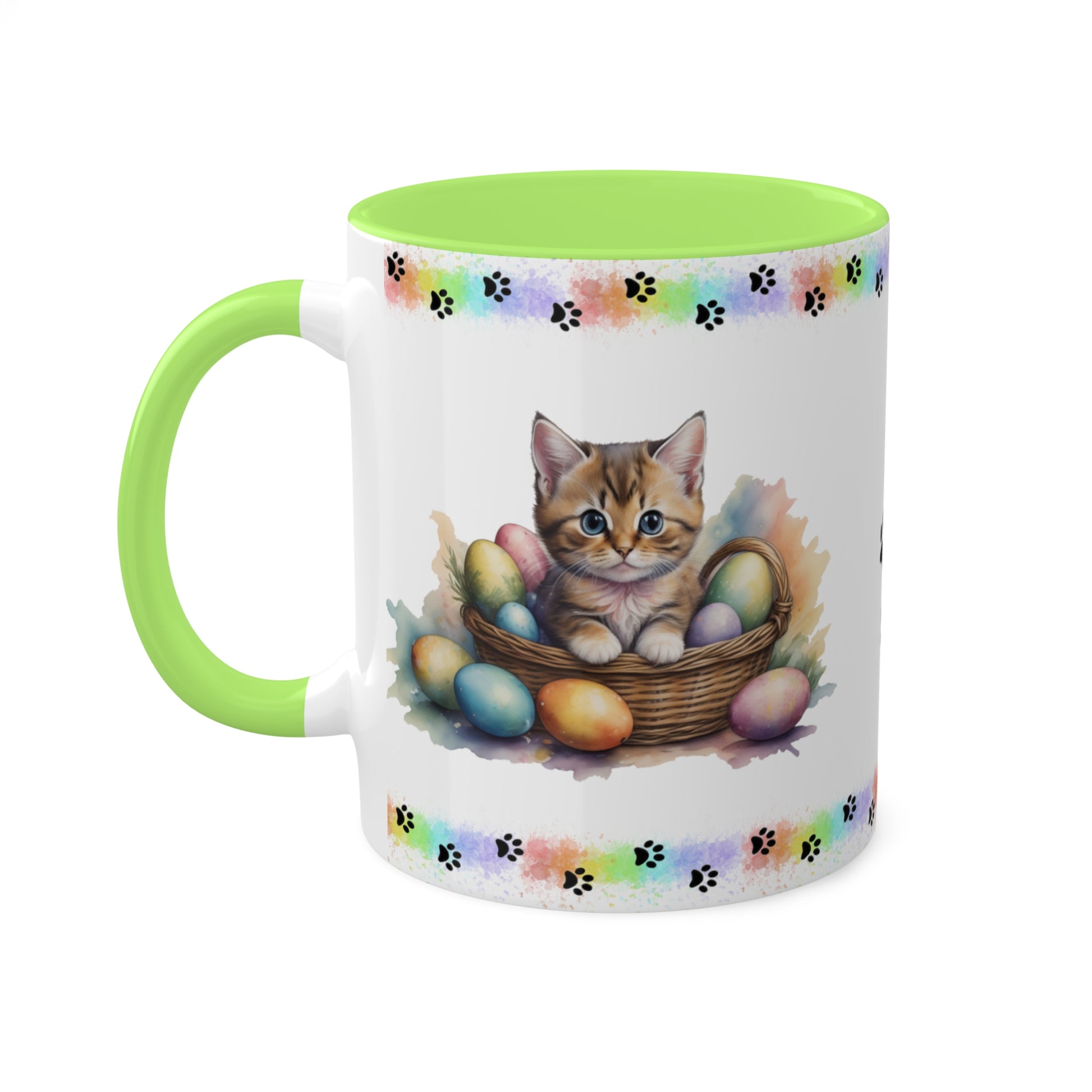 Munchkin - Eggstra-Adorable Easter Kitten Two-Tone Coffee Mug, 11oz