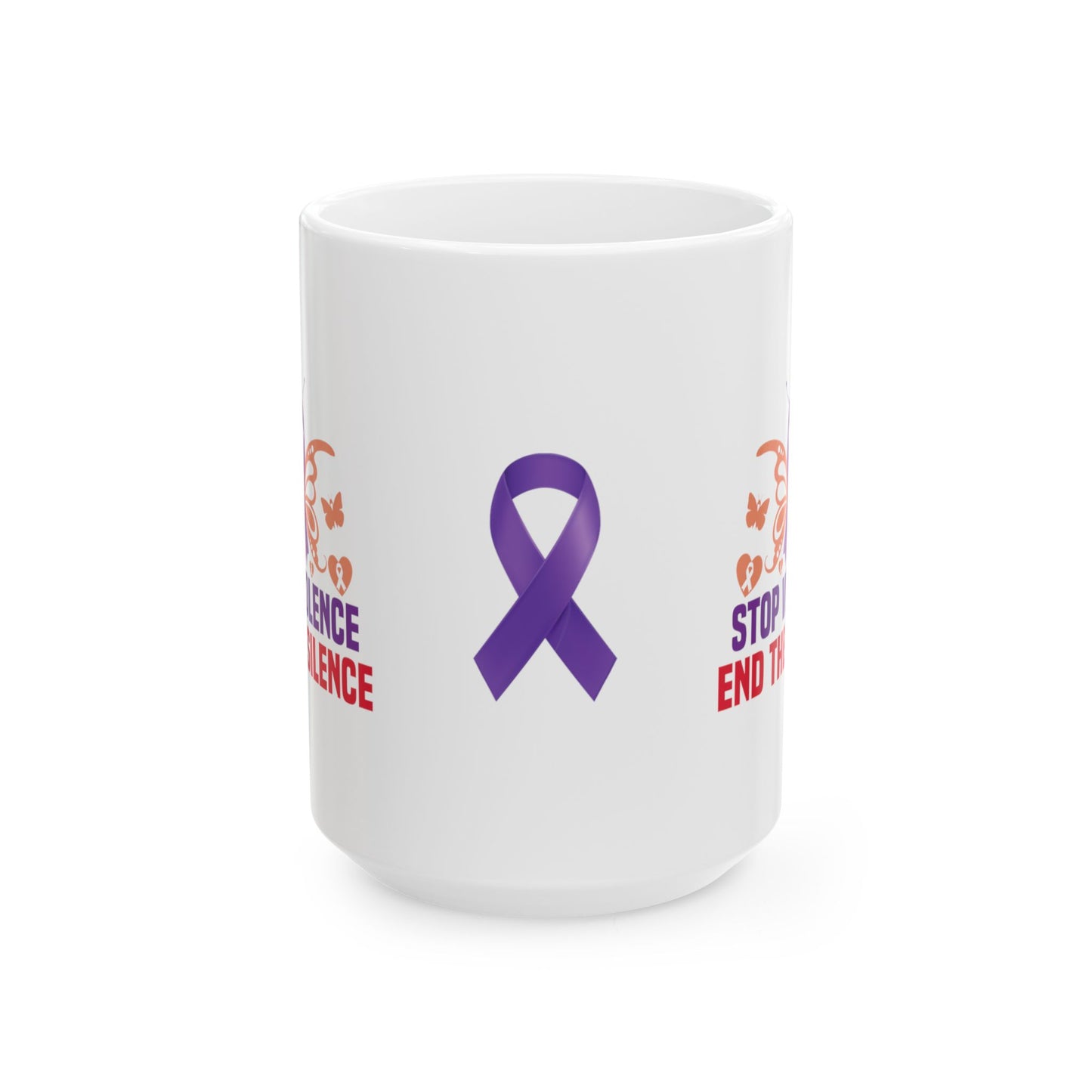 Stop Violence End The Silence Ceramic Mug, (11oz, 15oz)