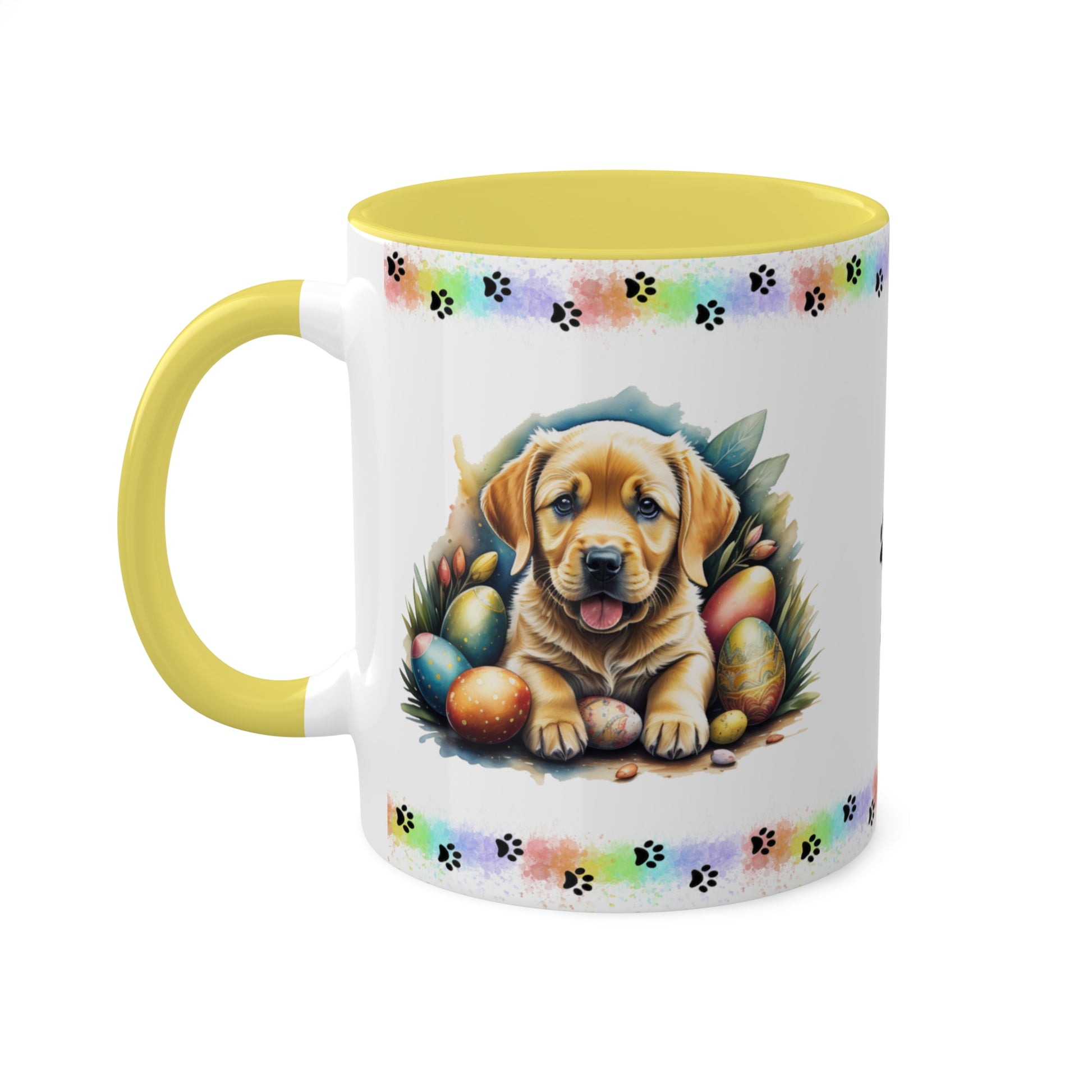 Yellow Lab - Eggstra-Adorable Easter Puppy Two-Tone Coffee Mug, 11oz