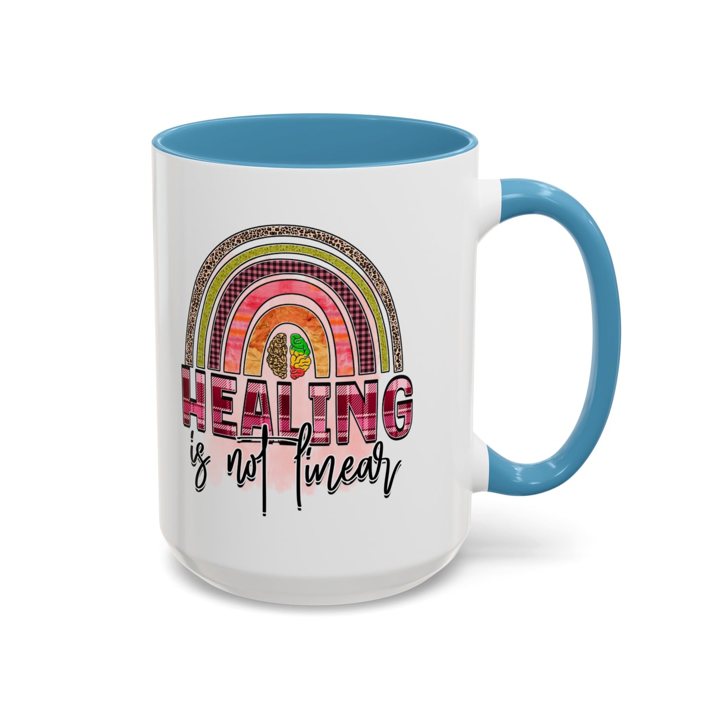 Healing Is Not Linear - Accent Coffee Mug (11, 15oz)