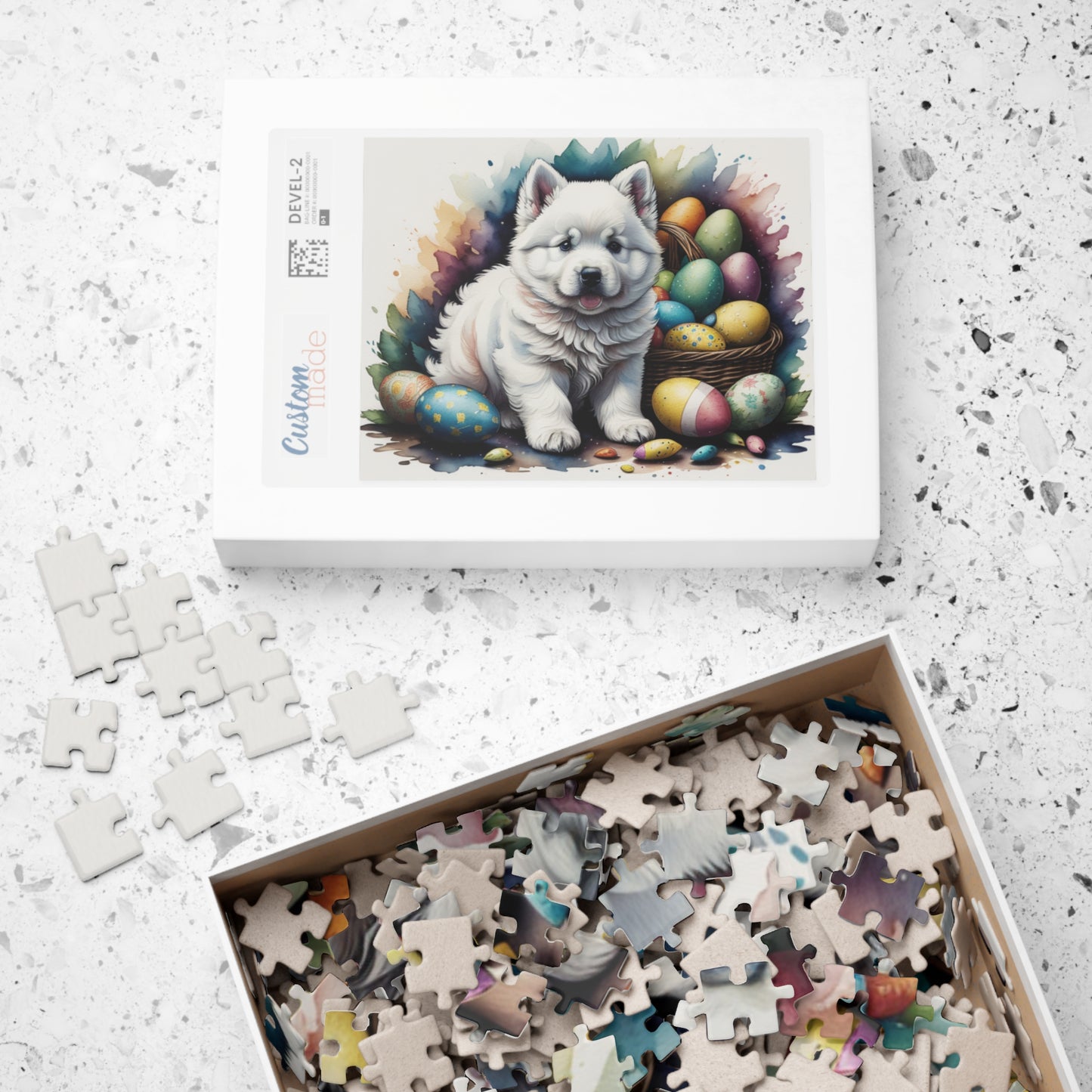 Samoyed - Hoppy Paws Easter Delight Mental Health Puzzle