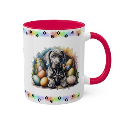 Weimaraner - Eggstra-Adorable Easter Puppy Two-Tone Coffee Mug, 11oz