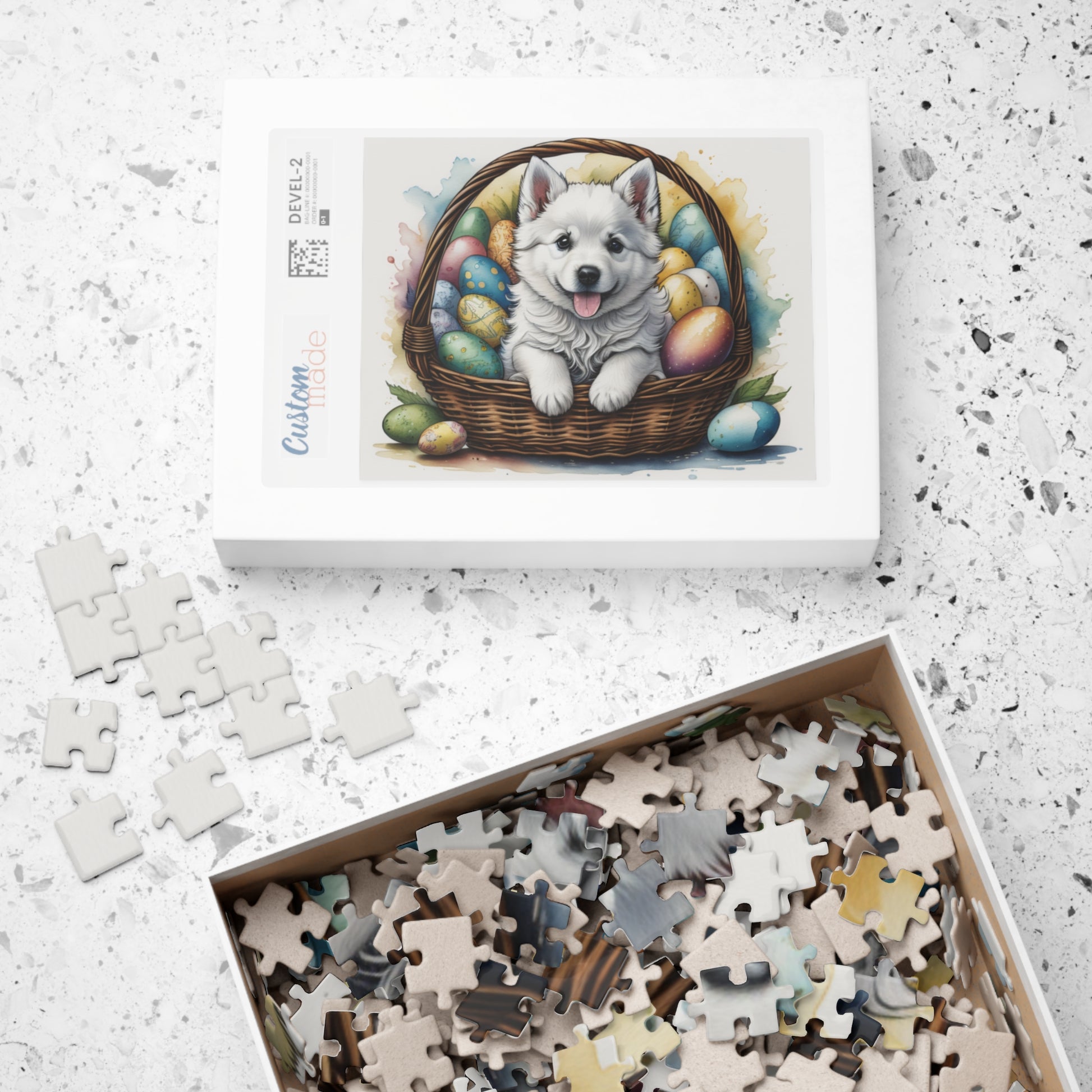 American Eskimo - Hoppy Paws Easter Delight Mental Health Puzzle