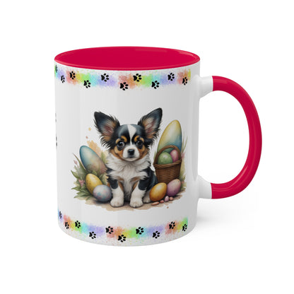 Papillon - Eggstra-Adorable Easter Puppy Two-Tone Coffee Mug, 11oz