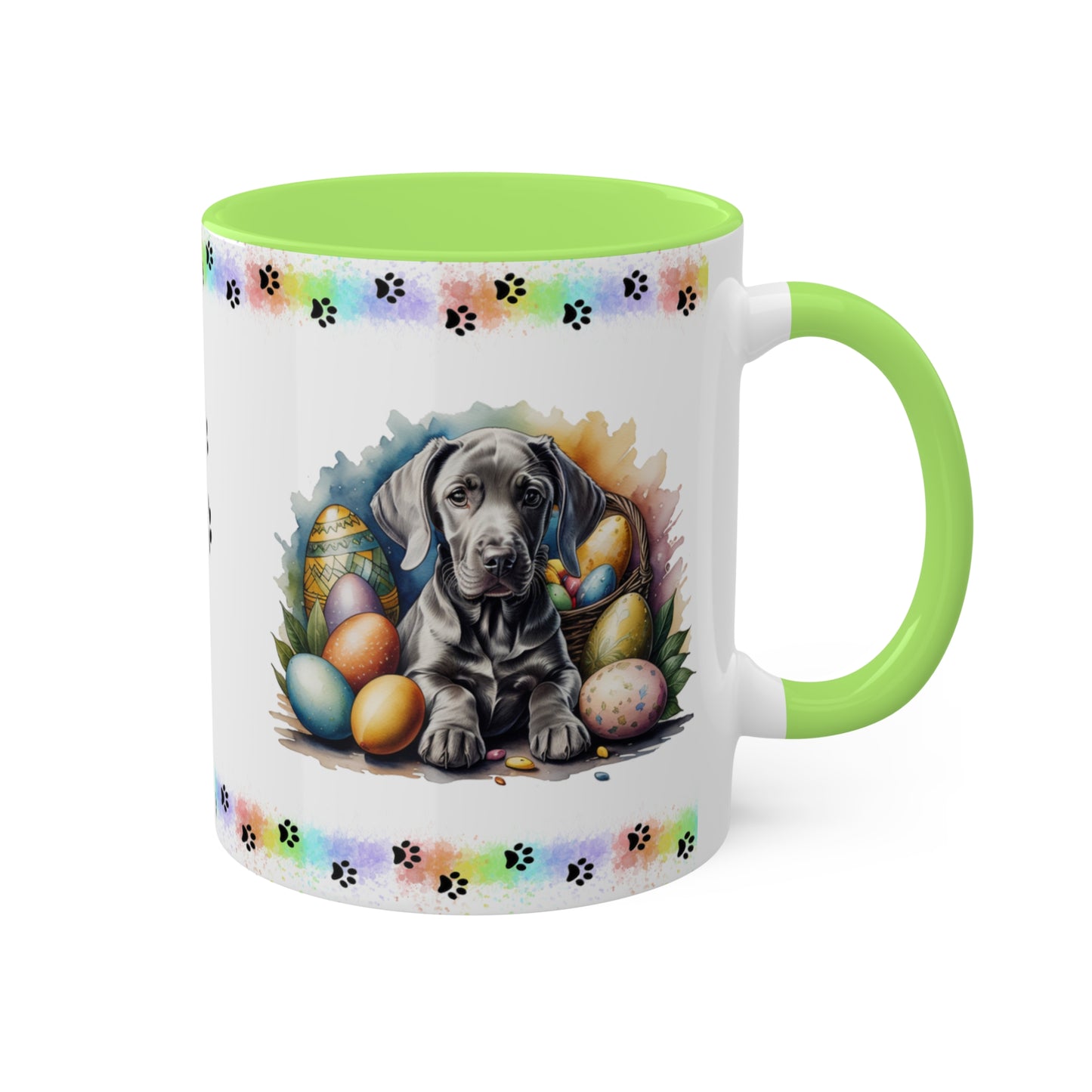 Weimaraner - Eggstra-Adorable Easter Puppy Two-Tone Coffee Mug, 11oz